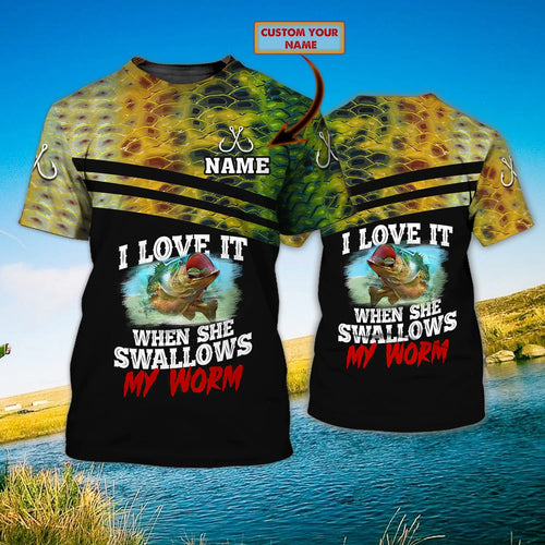 Bass Fishing - Personalized Name 3D Tshirt - 149 FISH0116