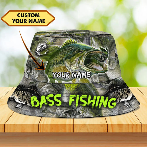 Custom Bucket Hat - Bass Fishing FISH0110