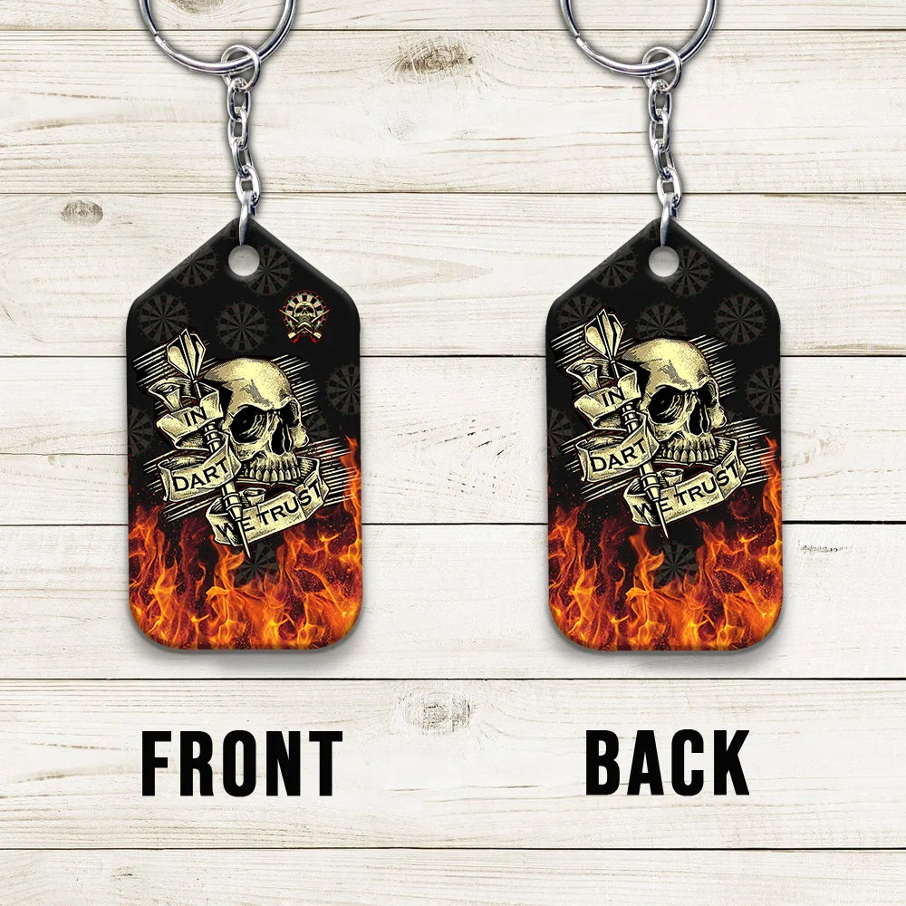 In Dart We Trust Keychain For Darts Player ORN0204