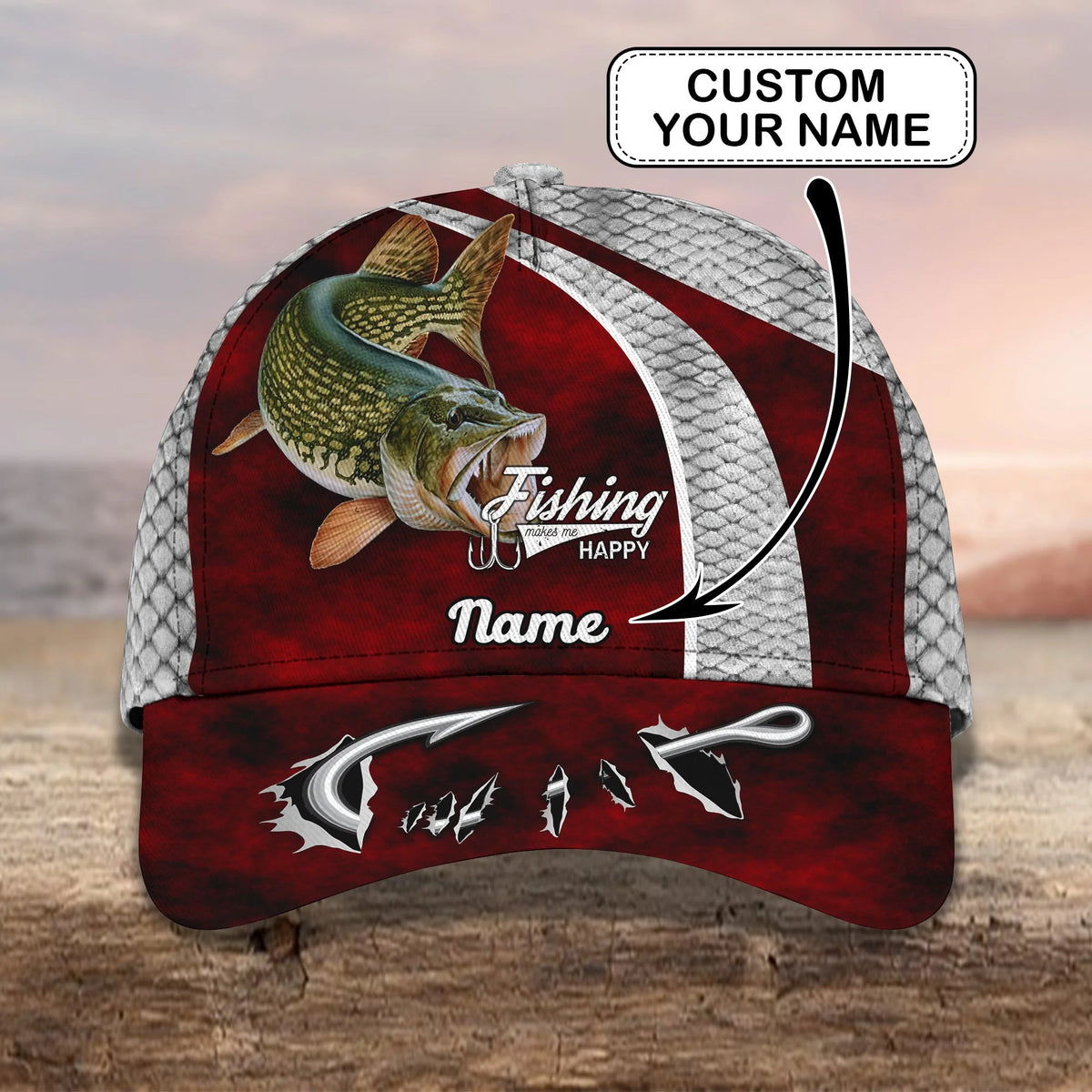 Fishing 14 - Personalize Name Cap  - Loop - Ntp-171 FISH0049