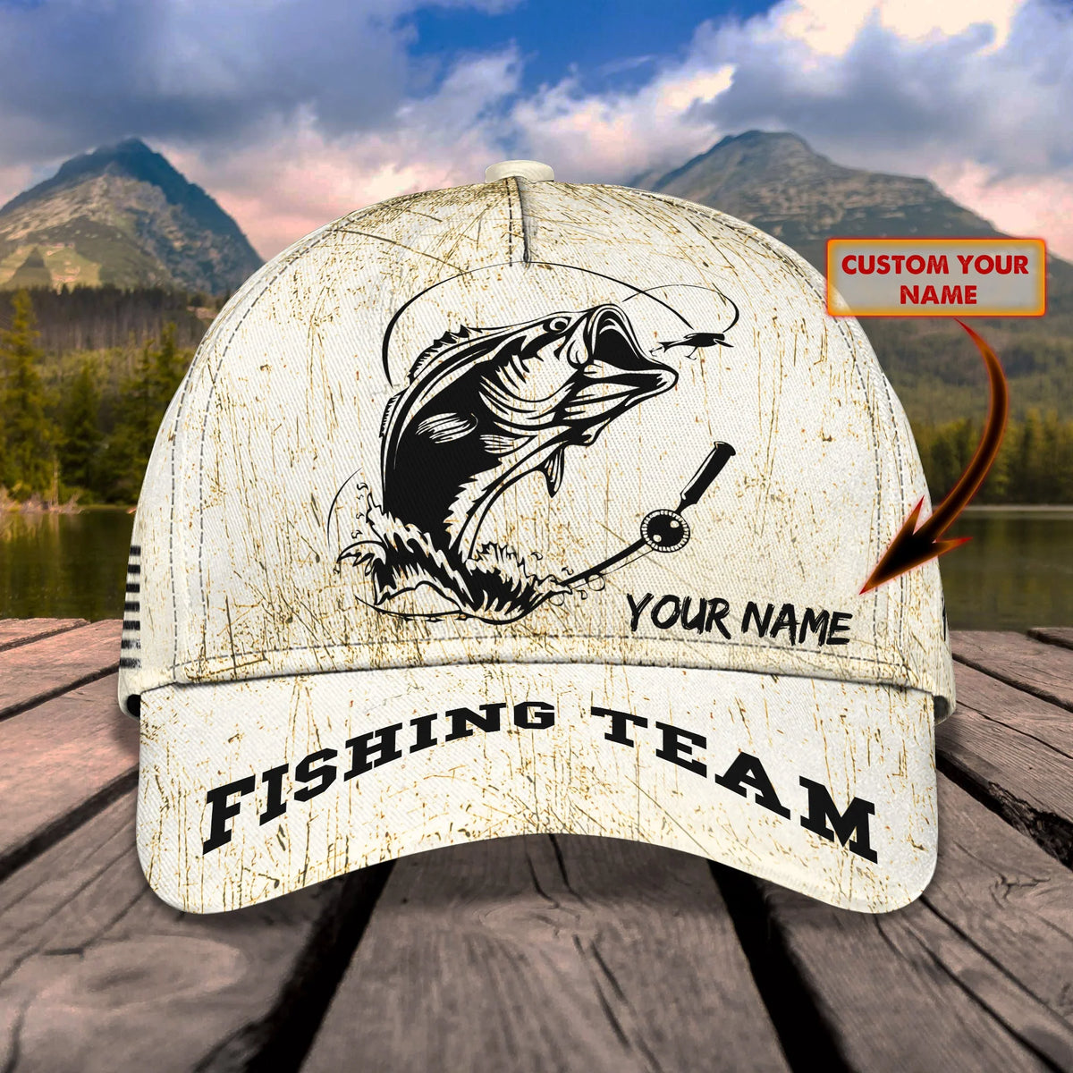 Fishing Team - Personalized Name Cap 23- Lta98 FISH0211