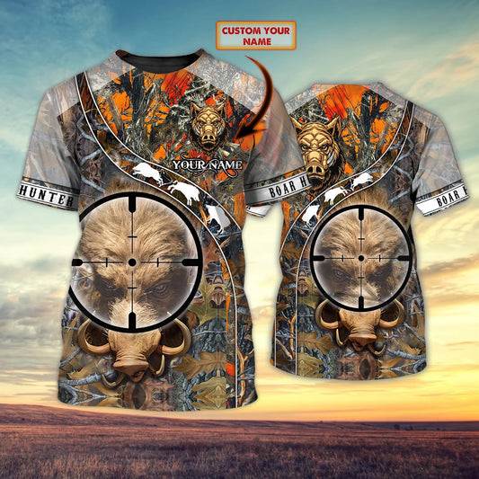 Boar Hunting - Personalized Name 3D T Shirt - CO98 HNT0273