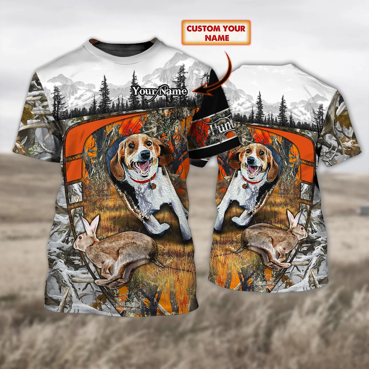 Rabbit hunting - Personalized Name 3D Tshirt - Lst149 HNT0178