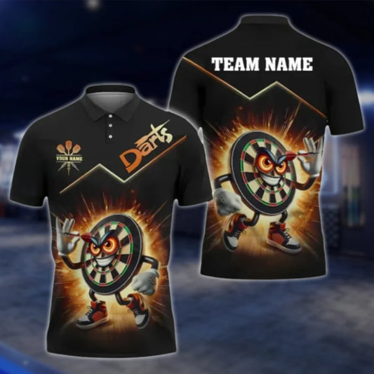 Custom Funny Dartboard Dart Polo Shirt For Men, Custom Team Dart Shirts DAT0421