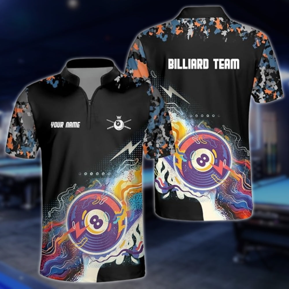 Custom 8 Ball Jersey Team Shirts For Men, Custom 8 Ball Billiard Shirts BLD0152