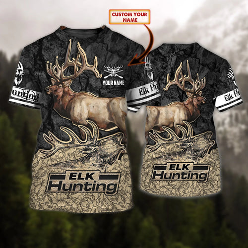 ELK Hunting 068 - Personalized Name 3D Tshirt - DAT93 HNT0300