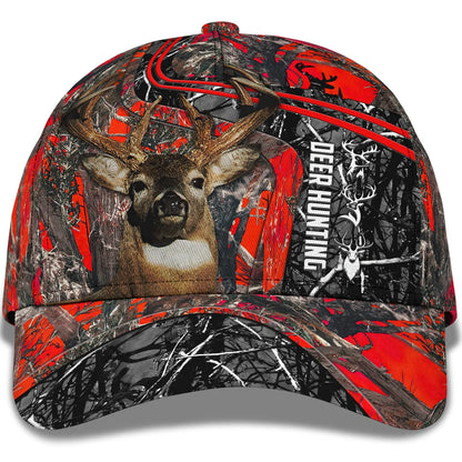 Red Deer Hunting Camo Leaves Classic Cap - Hdmt ORN0118