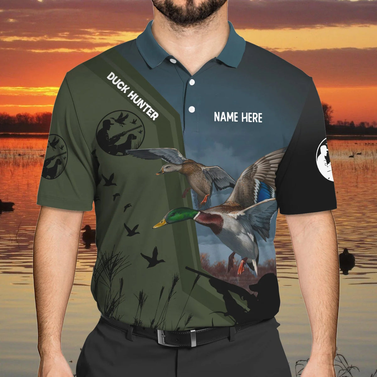Duck Hunting - Personalized Name 3D Polo shirt - Hadn HNT0160