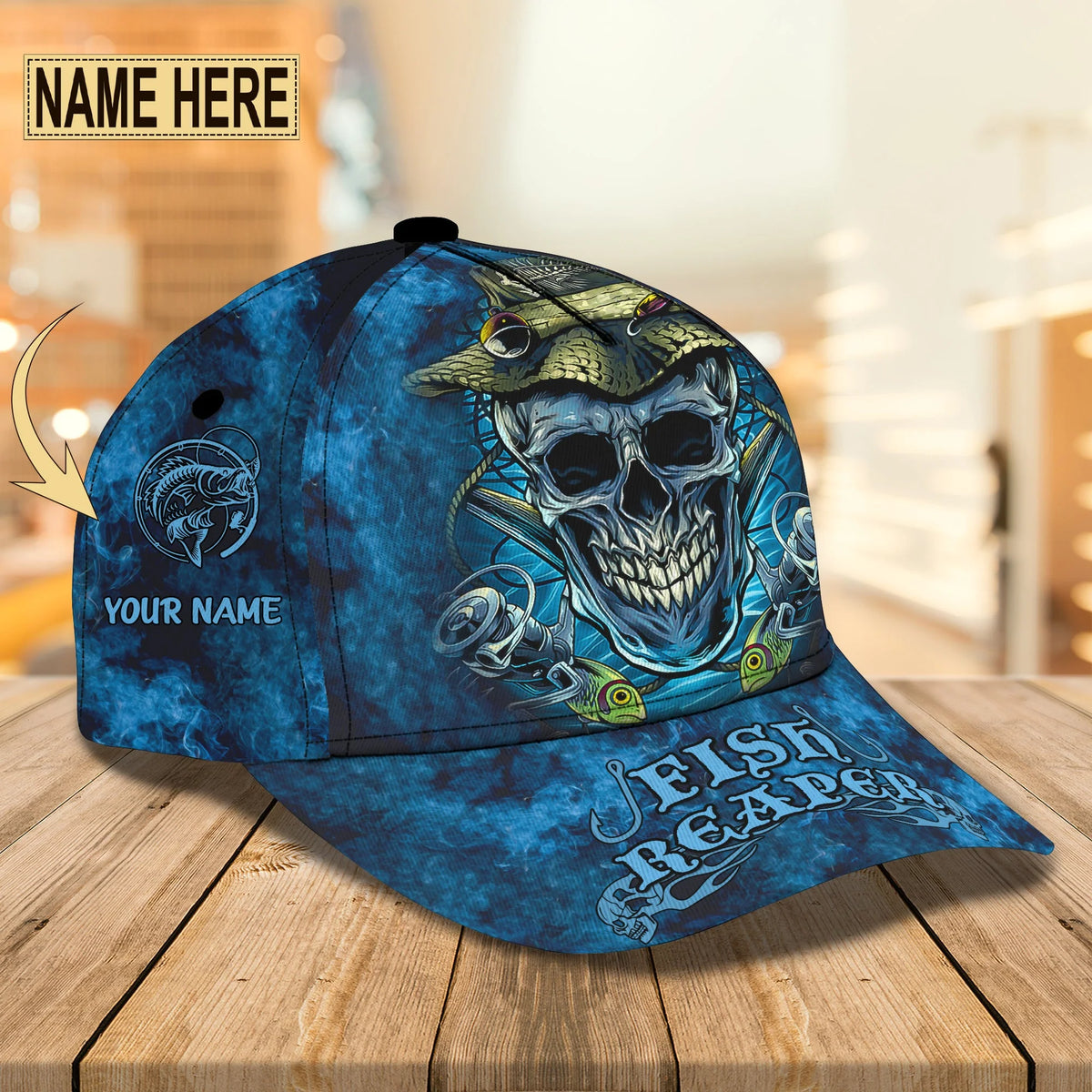 Personalized Classic Cap Fishing Reaper - QB95 FISH0031