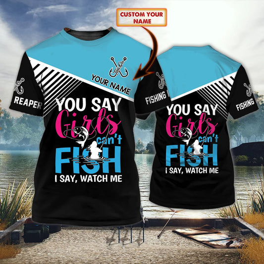 Fishing - Personalized Name 3D Tshirt - dah FISH0192