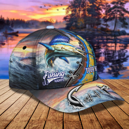 Marlin Fishing - Personalized Name Cap 30 - Nvc97 FISH0268