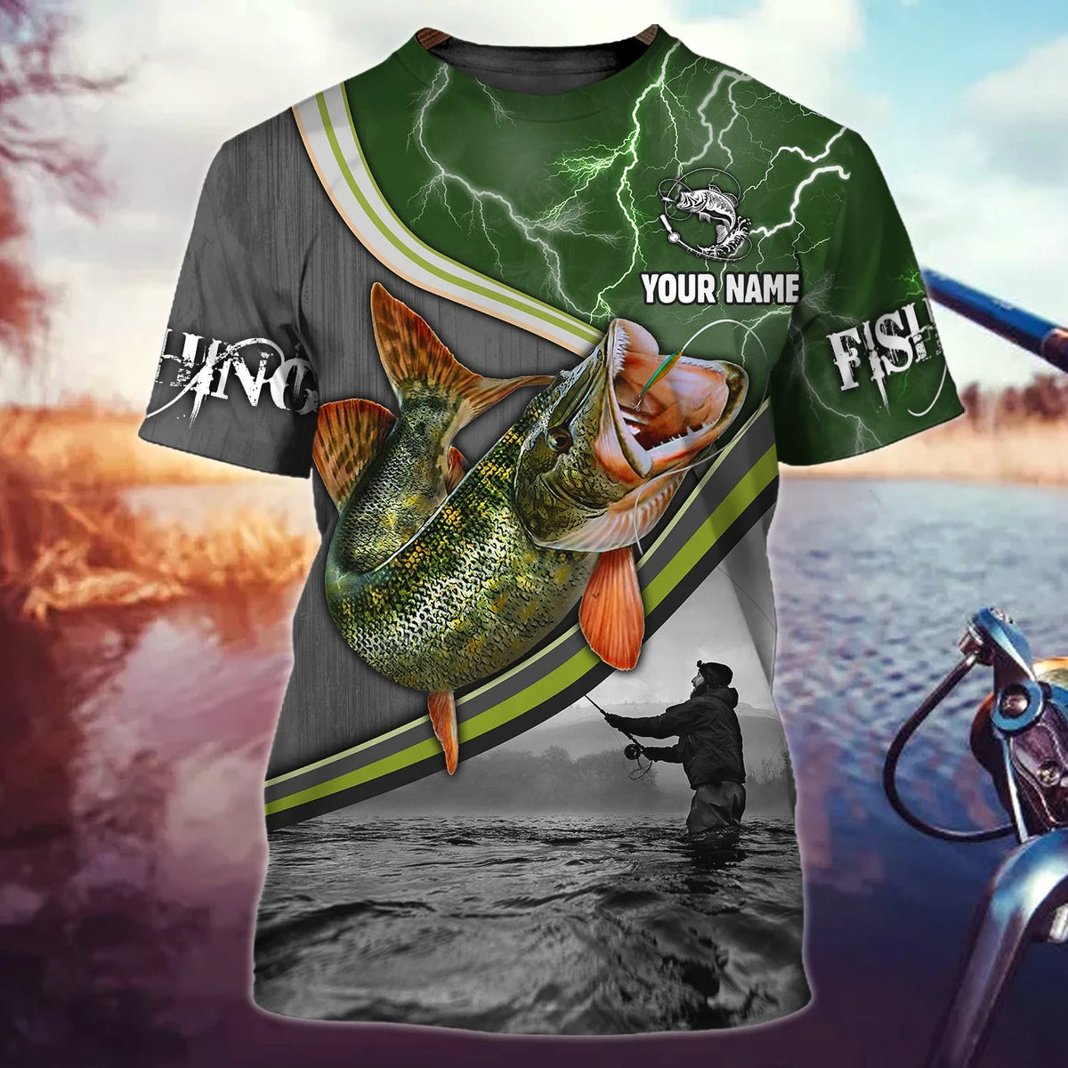 Pike fishing - Personalized Name 3D Tshirt - Lst149 FISH0195
