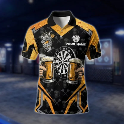 Custom Beer Darts Mens Polo Shirt, Custom Beer Dart Team Shirts DAT0381