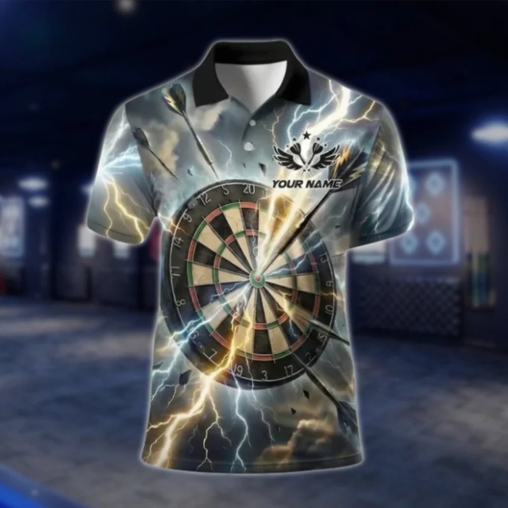Custom Thunder Lightning Dart Polo Shirt Mens, Custom Thunder Dart Team Shirts DAT0304