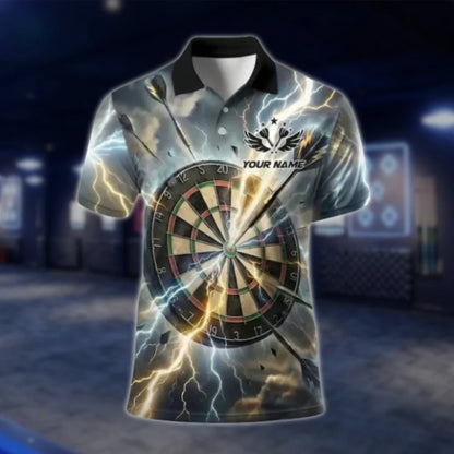 Custom Thunder Lightning Dart Polo Shirt Mens, Custom Thunder Dart Team Shirts DAT0304