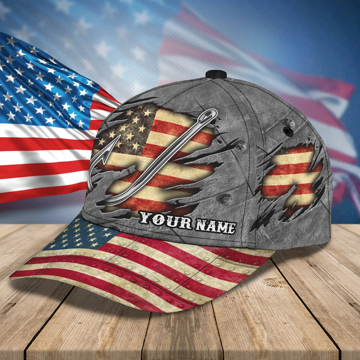 Fishing 1 - Personalized Name Cap - HY97 FISH0132