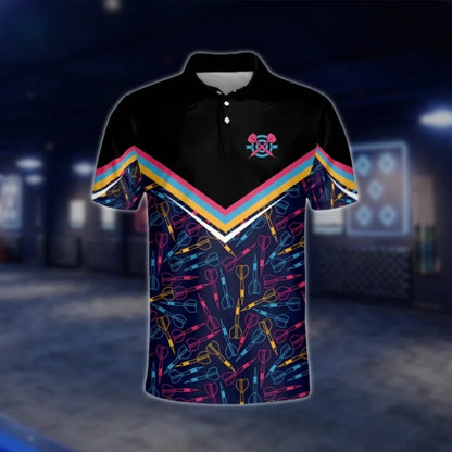 Custom Team Dart Polo Shirt For Men, Custom Dart Shirts DAT0463