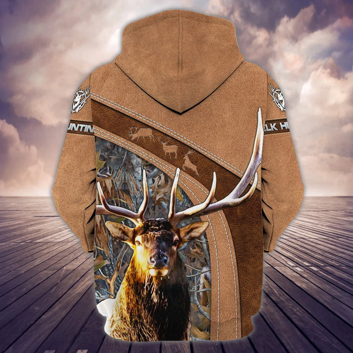 Elk Hunting - Personalized Name 3D Zipper Hoodie - 142 HNT0021