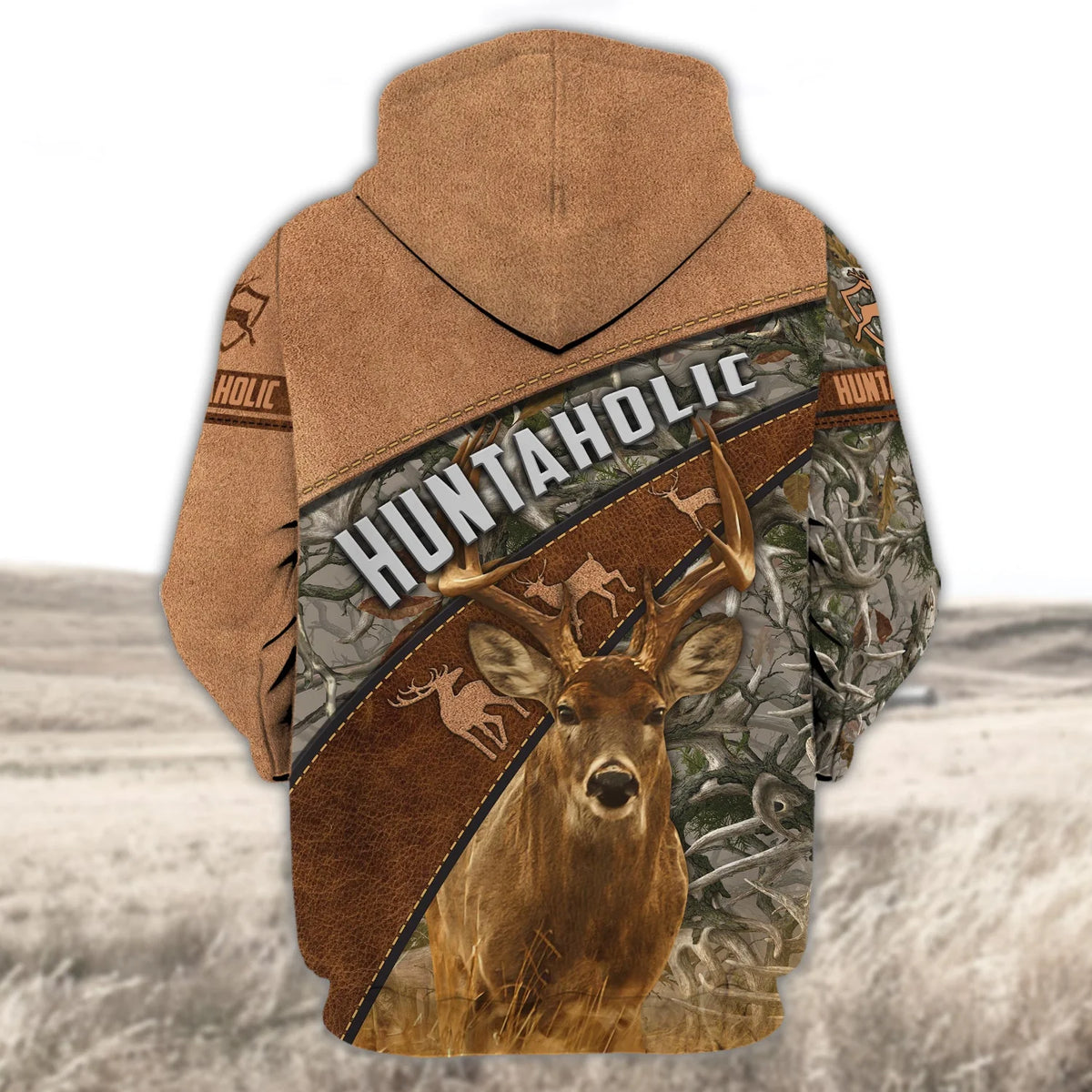 Huntaholic - Personalized Name 3D Zipper Hoodie - Nmd 123 HNT0077