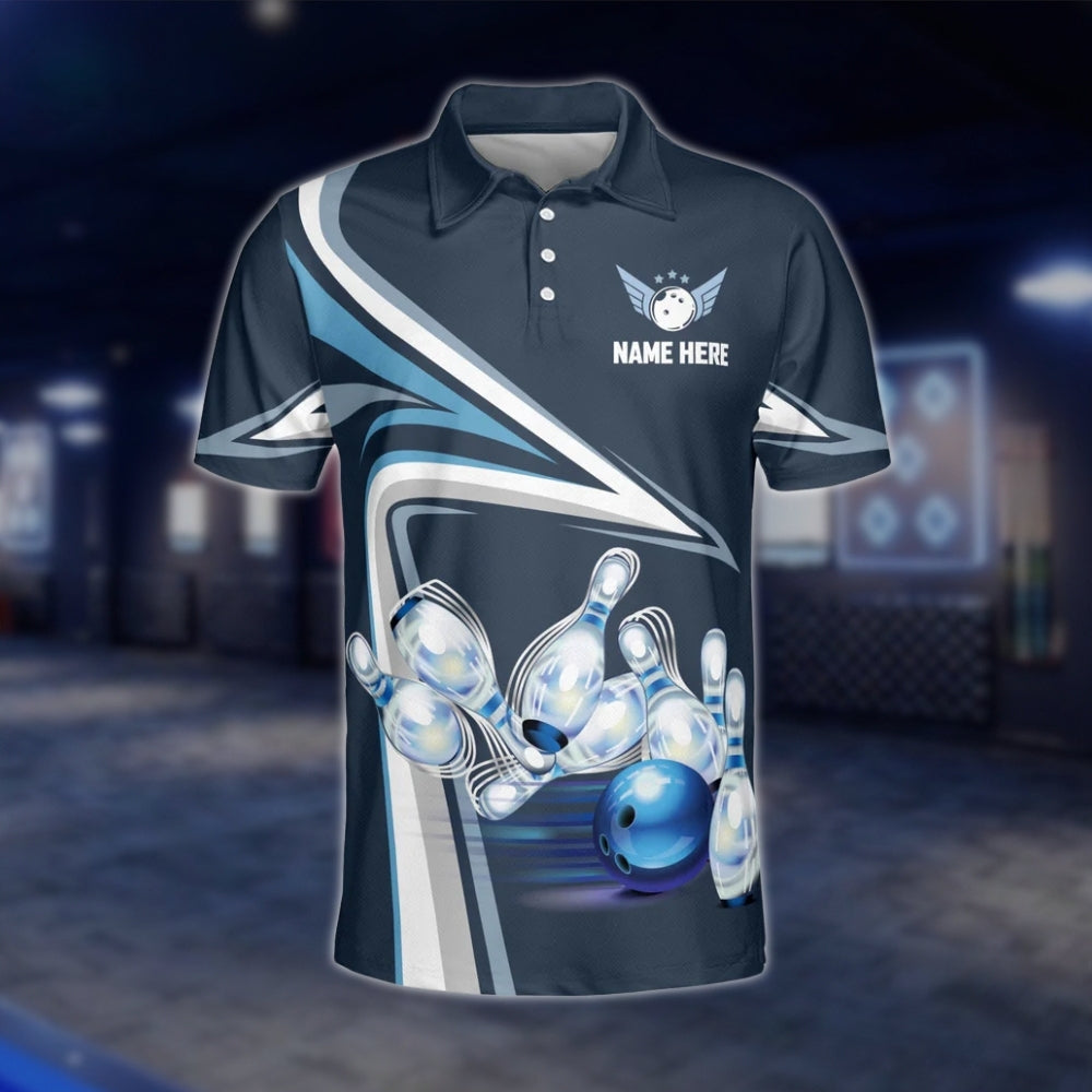 Move Over Boys Let This Old Man Show You How To Bowl Custom Mens Bowling Polo Shirt, Custom Funny Bowling Shirts BZ0115 BOW0190