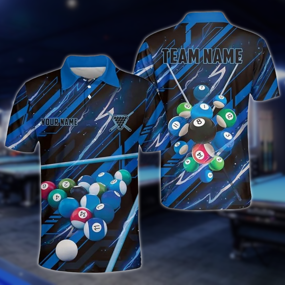 Custom Team Red Billiard Polo Shirts For Mens, Custom Billiard Shirts BLD0182