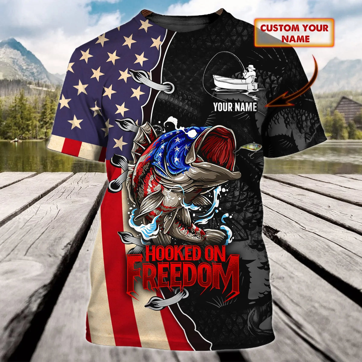 Fishing - Personalized Name 3D Tshirt 8 - Nvc97 FISH0162