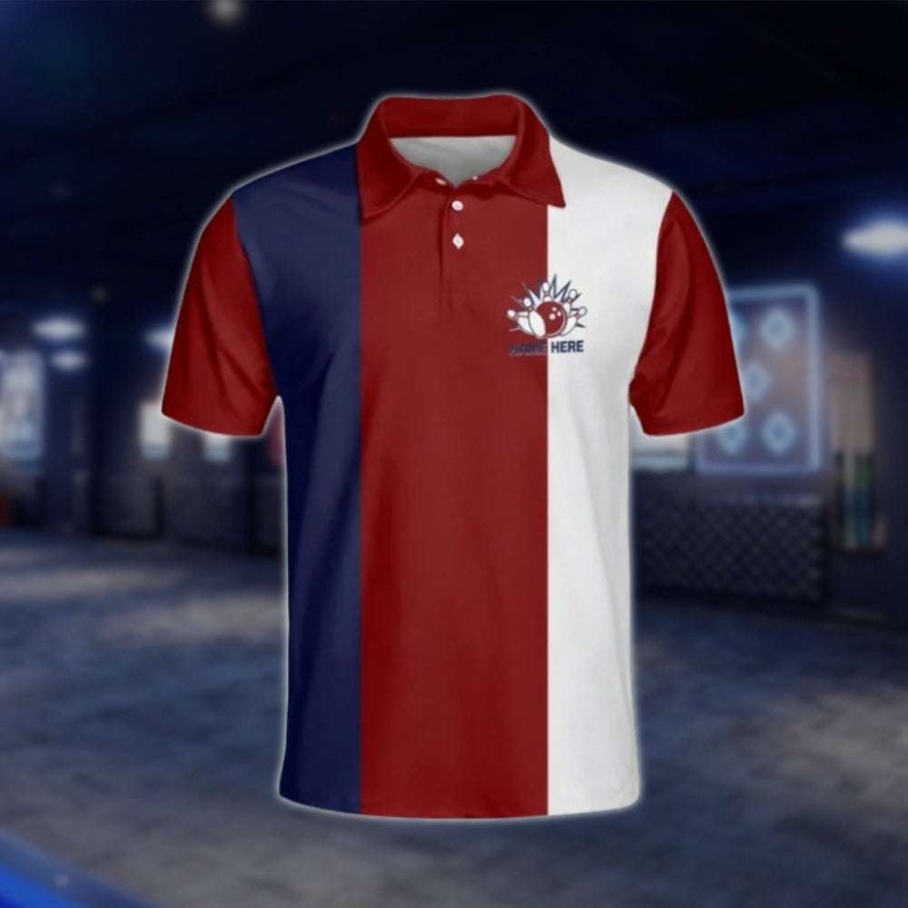 That's Some Bowlsh!t Custom Mens Bowling Polo Shirt, Funny Custom Name Bowling Shirts BM0114 BOW0224