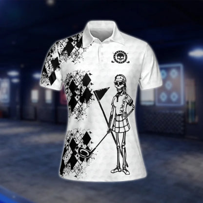 Swing Swear Repeat Golf Polo Shirts For Women, Ladies Funny Golf Shirts GOF0285
