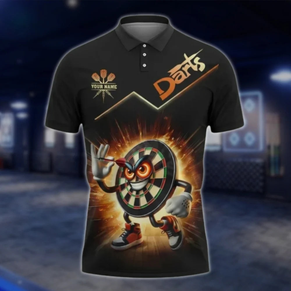 Custom Funny Dartboard Dart Polo Shirt For Men, Custom Team Dart Shirts DAT0421