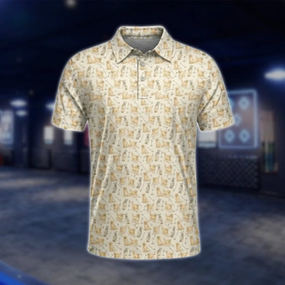 Golden Retriever Vintage Golf Polo Shirt, Golden Retriever Golf Shirt Dog Lover GOF0043