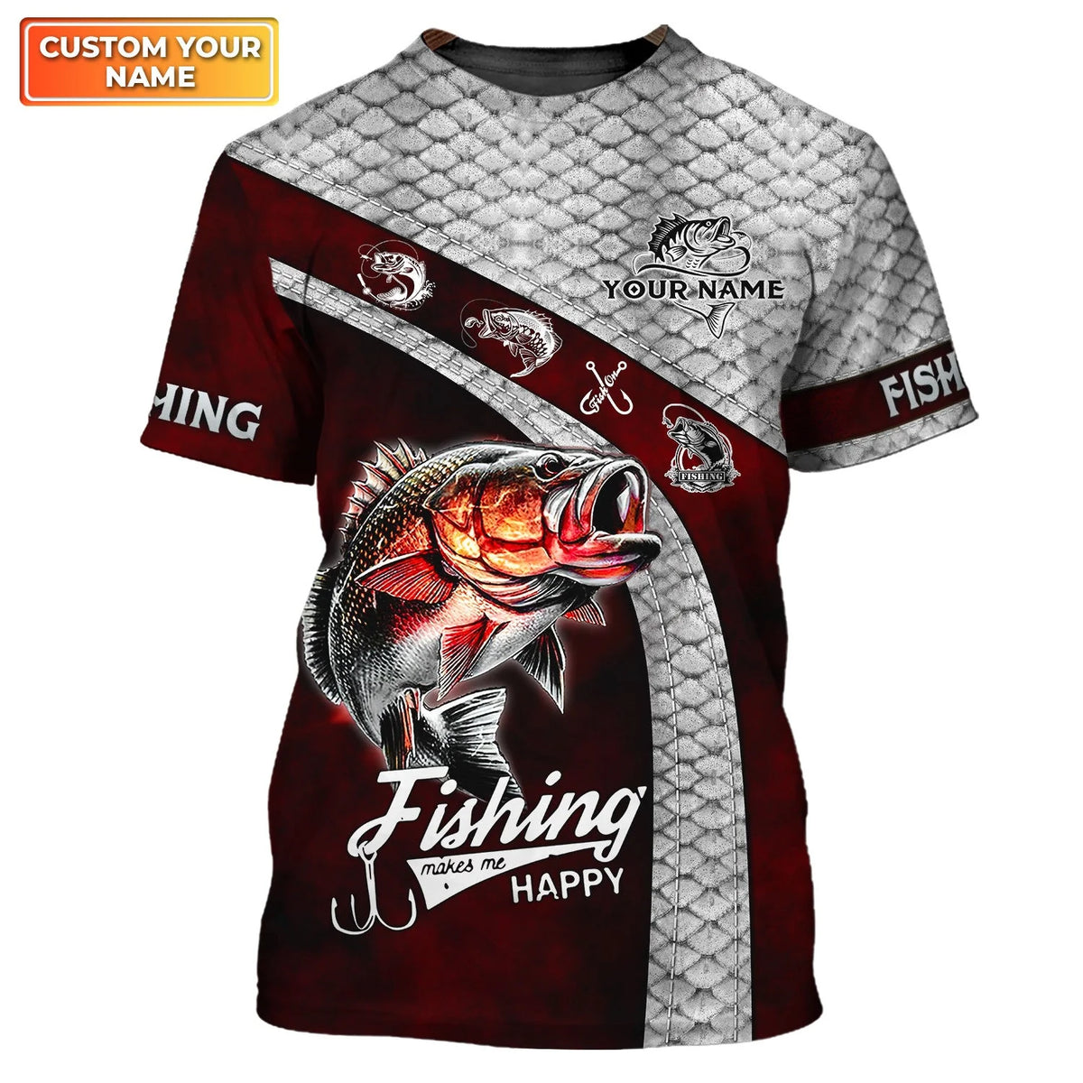 Custom 3D Bass Fishing 3D Full Print Shirts, Unique Design for Anglers, Perfect Gift for Bass Fishing Enthusiasts! FISH0002
