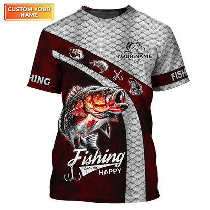 Custom 3D Bass Fishing 3D Full Print Shirts, Unique Design for Anglers, Perfect Gift for Bass Fishing Enthusiasts! FISH0002