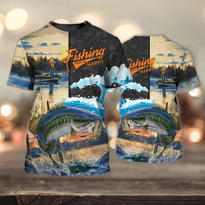 Bass Fishing 3D Full Print Shirts FISH0062