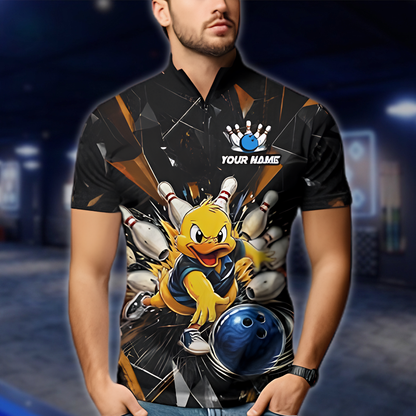 Personalized Duck Bowling Mens Jersey, Custom Duck Bowling Shirt For Team BZ0888 BOW0055