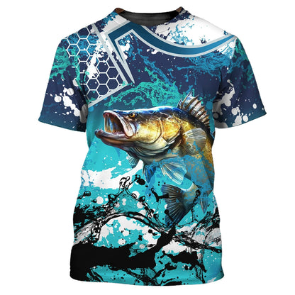 Bass Fishing Blue 3D Hoodie Shirt For Men Hunting Life Hoodie Gifts FISH0068