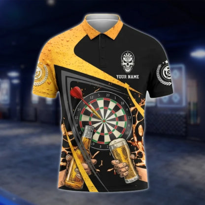 Who Needs Therapy When You Have Beer And Darts Custom Funny Dart Polo Shirt For Mens, Custom Beer Dart Shirt DAT0434