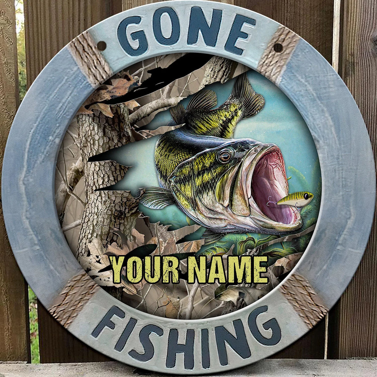 Custom Wooden Sign - Gone Fishing - Nsd99 ORN0129