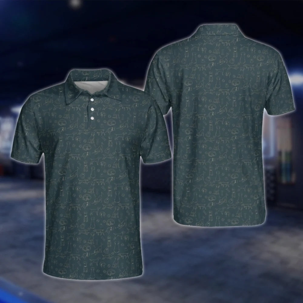 Weimaraner Dog Golf Polo Shirts Men, Weimaraner Lover Golf Shirts GOF0248