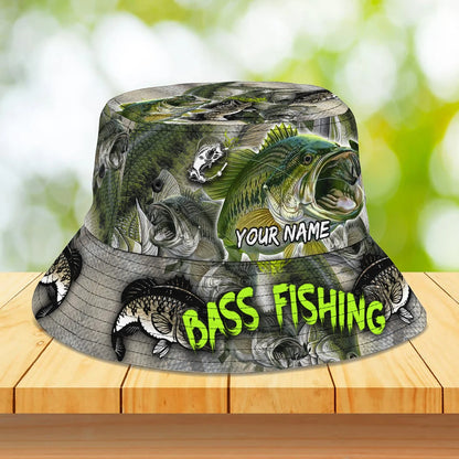 Custom Bucket Hat - Bass Fishing FISH0110
