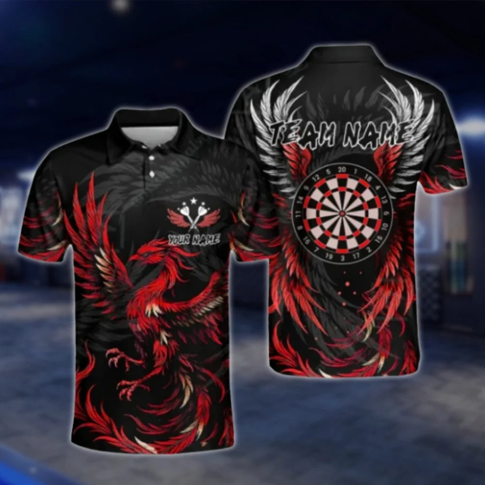 Custom Phoenix Purple Dart Polo Shirt For Men, Custom Phoenix Dart Team Shirts DAT0267