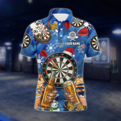 Custom Darts And Beer That's Why I'm Here Men's Funny Dart Polo Shirt, Custom Beer Dart Shirts DAT0448