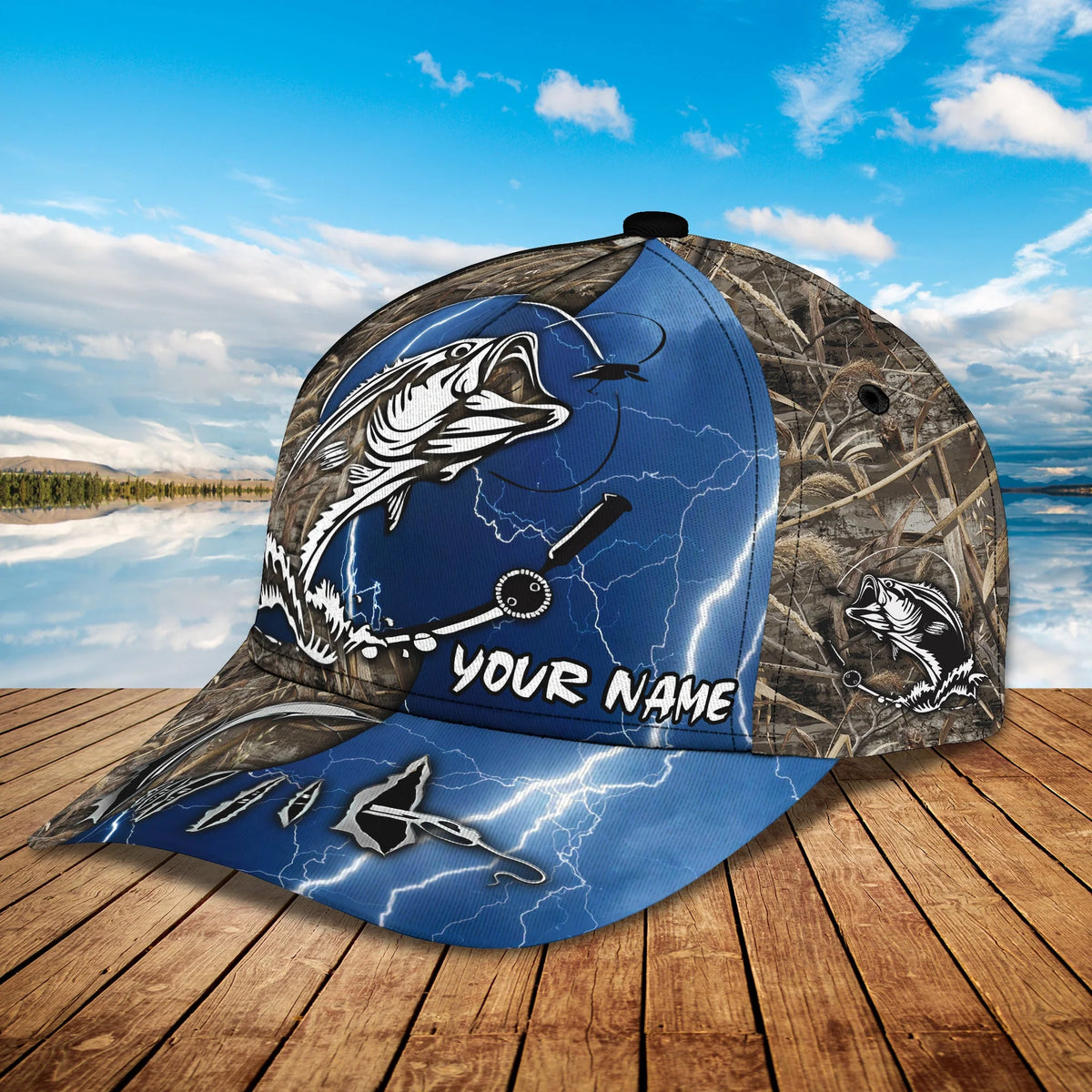 Fishing 01- Personalize Name Cap  - CV98 FISH0278