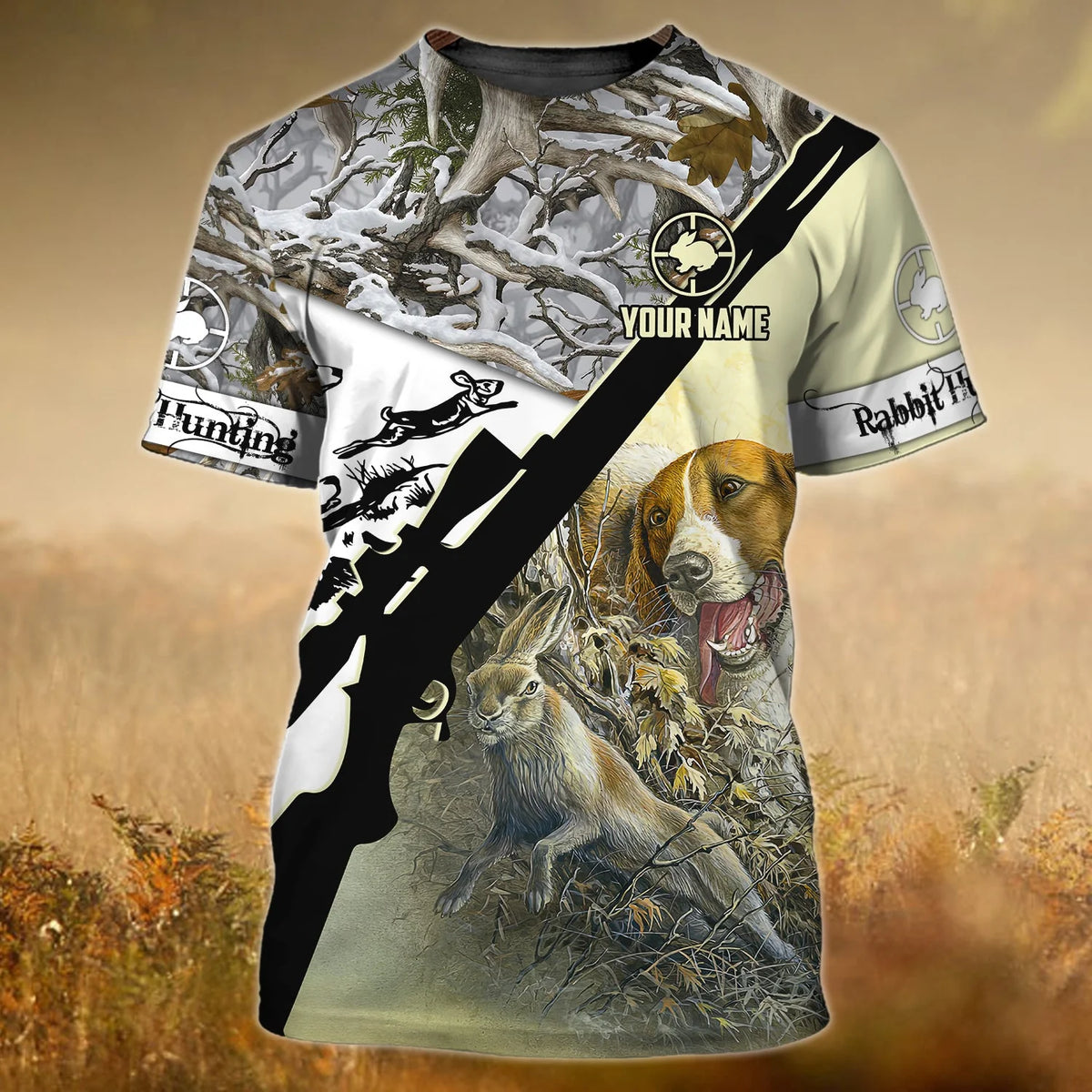 Rabbit Hunting - Personalized Name 3D Tshirt - QB95 HNT0281