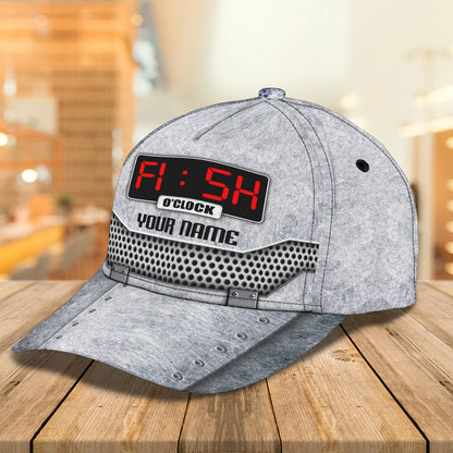 Fishing Clock - Personalized Name Cap - Boom FISH0154