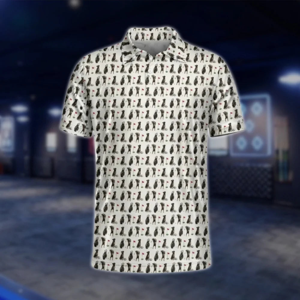 Brindle Boxer Golf Mens Polo Shirt, Dog Boxer Lover Golf Shirt GOF0034
