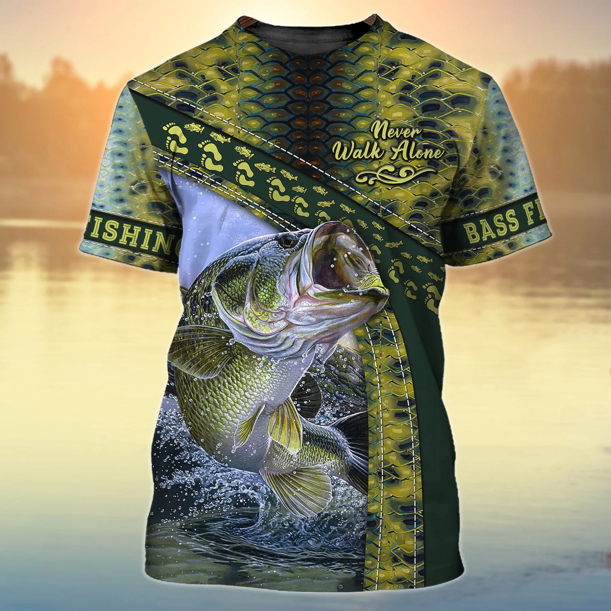 Bass Fishing Never Walk Alone 3D Full Print FISH0024