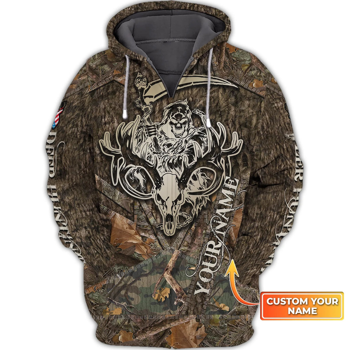 Hunting - Personalized Name 3D Zipper hoodie - H9h3-899 HNT0076