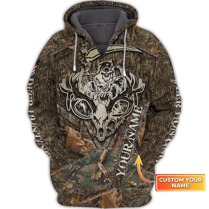 Hunting - Personalized Name 3D Zipper hoodie - H9h3-899 HNT0076