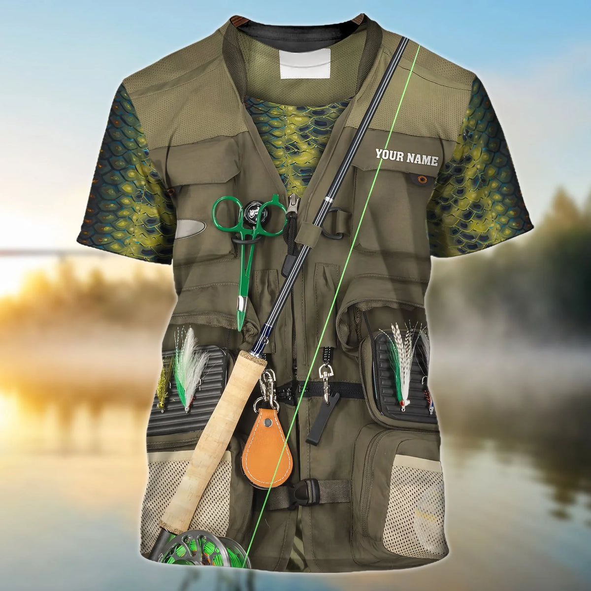 Fishing Shirt - Personalized Name 3D Tshirt Fising Vest - Hdmt ORN0108