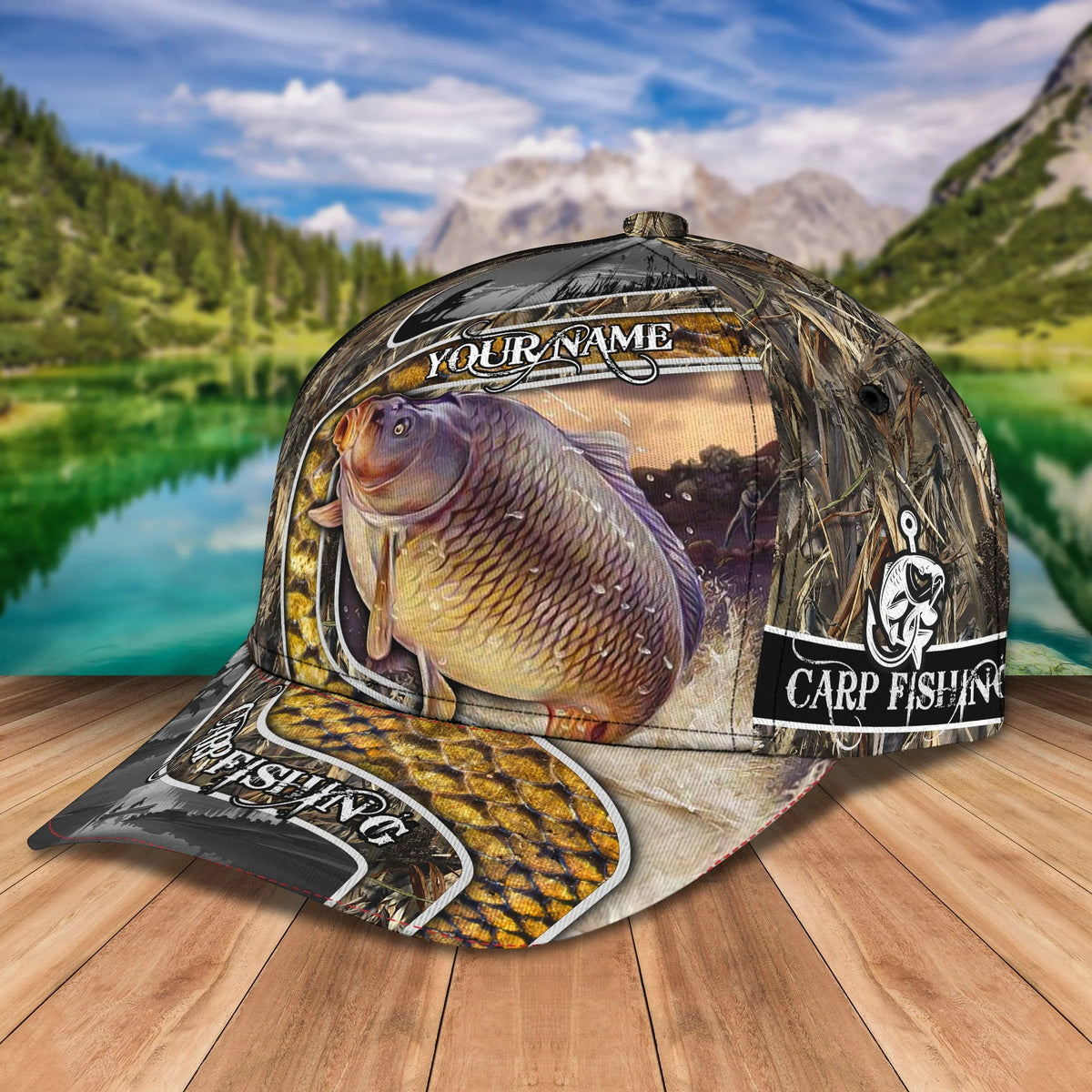 CARP Fishing- Personalized Name Cap - HN95 FISH0252